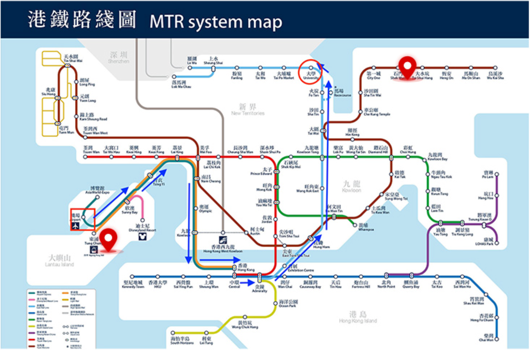 MTR System Map